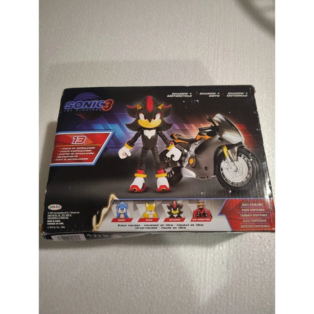 Shadow Motorcycle Sonic the Hedgehog 3 Movie Jakks Pacific SEGA NIB